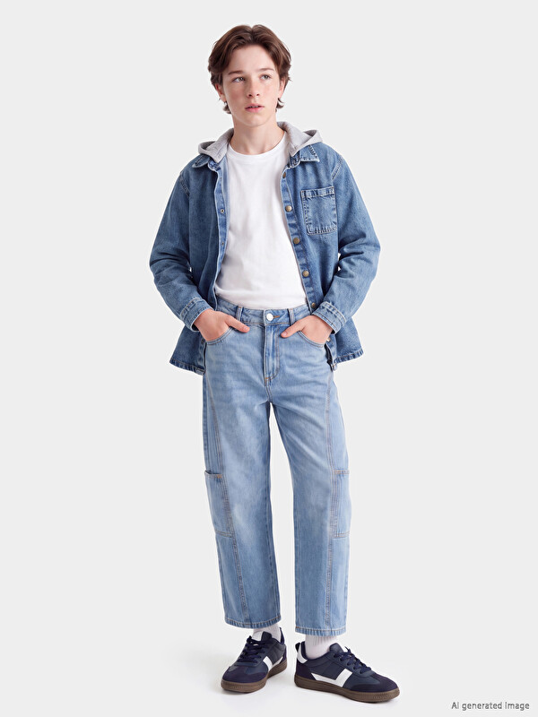 LCW Kids Blugi Băieți Wide Leg Fit