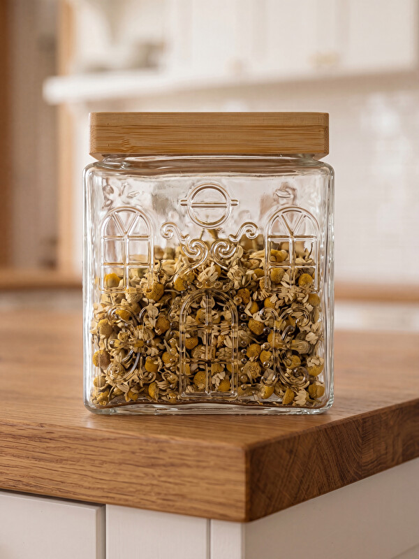 LCW HOME قوڵکەی شیشەی خەزنکردن بە دارکەی