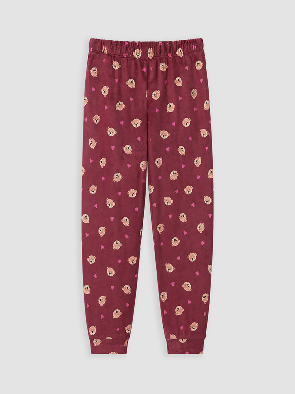 LC WAIKIKI Desenli Kız Çocuk Polar Pijama Altı