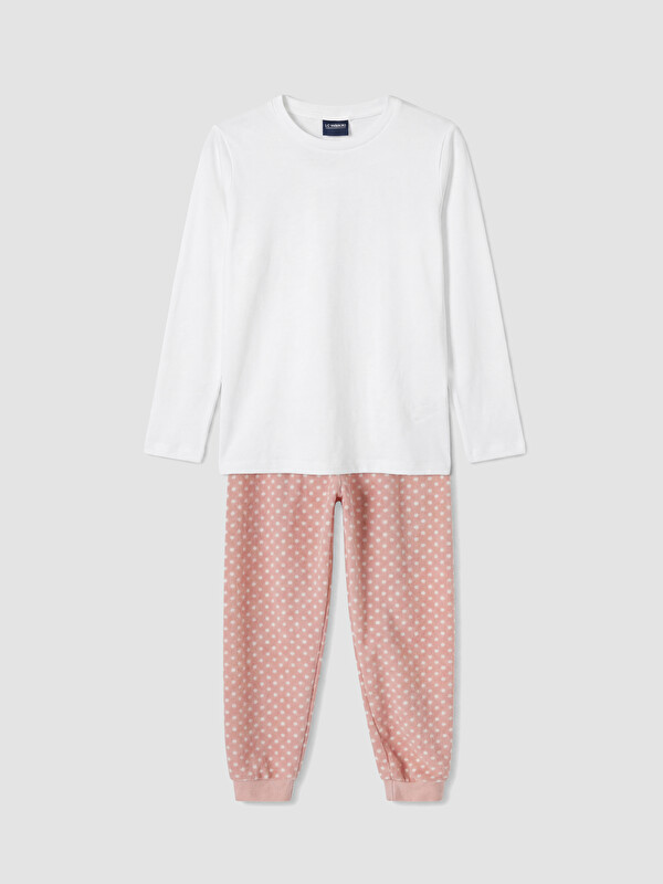 LC WAIKIKI Puantiyeli Kız Çocuk Pijama Takımı