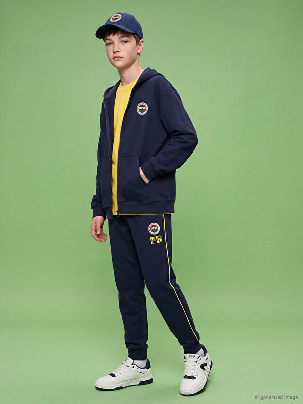 LCW Kids Pantaloni de trening jogger imprimați Fenerbahçe pentru băieți
