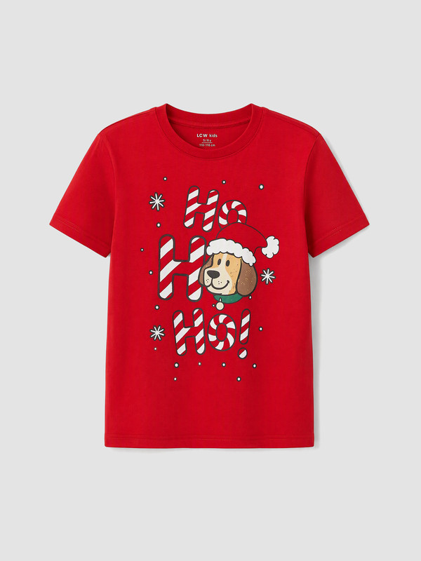 LCW Kids Crew Neck Printed Boys' T-Shirt