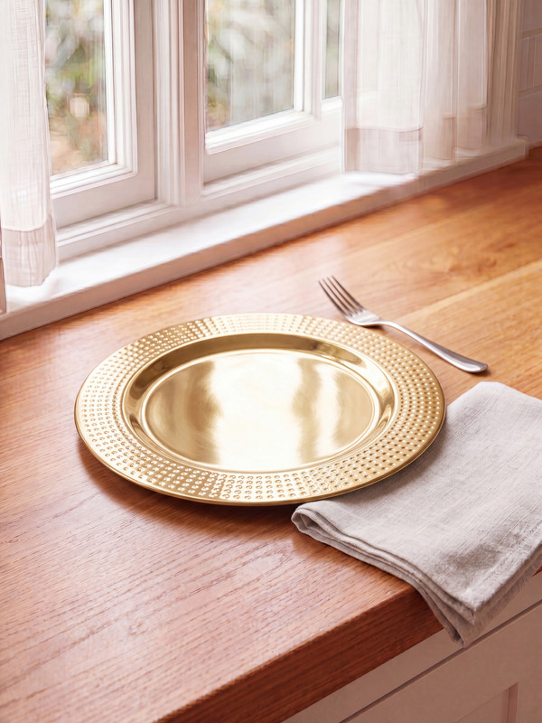 LCW HOME Yuvarlak Kabartma Desenli Sunum Tabağı
