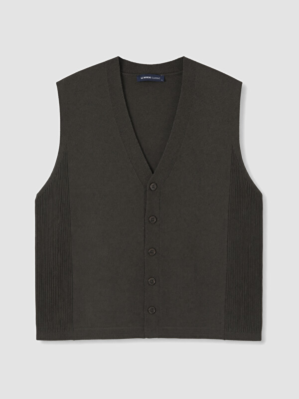 LCWAIKIKI Classic Regular Fit V Yaka Erkek Triko Yelek