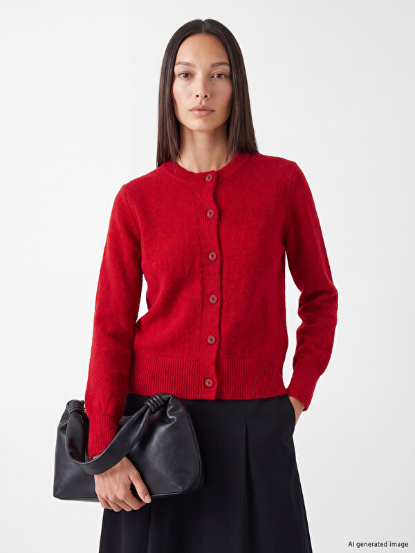 LCW EVERYDAY Crew Neck Women's Knitwear Cardigan