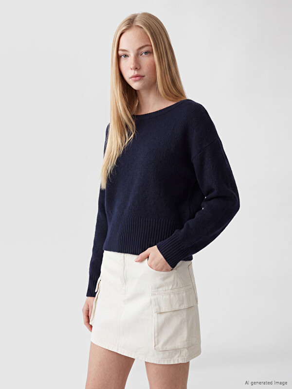 XSIDE Slash Neck Women's Knitwear Sweater
