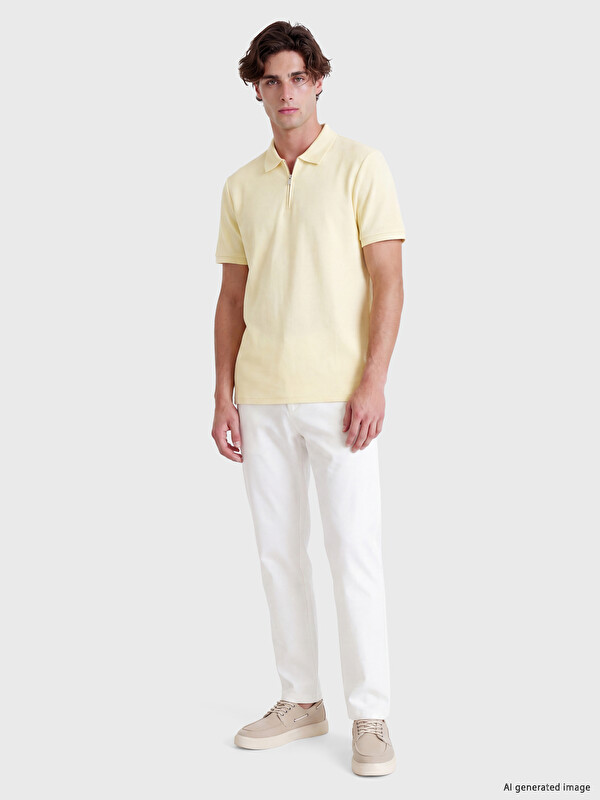 LCW Vision Polokragen Waffel Herren T-Shirt
