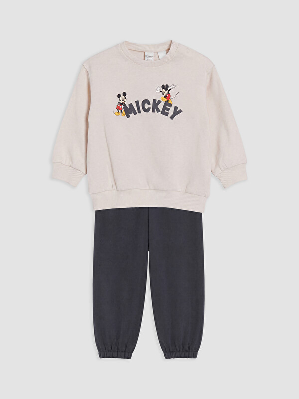 LCW baby Mickey Mouse Baskılı Erkek Bebek Eşofman Takımı