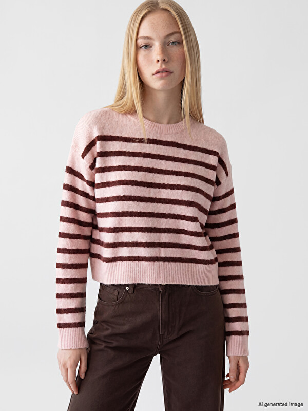 XSIDE Striped Oversize Women's Knitwear Sweater