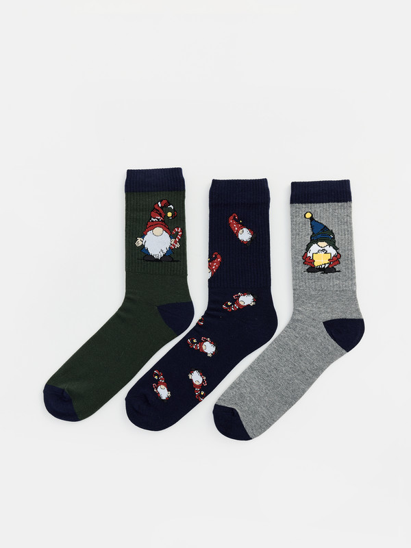 LCW ACCESSORIES Patterned Men's Ankle Socks 3-packs