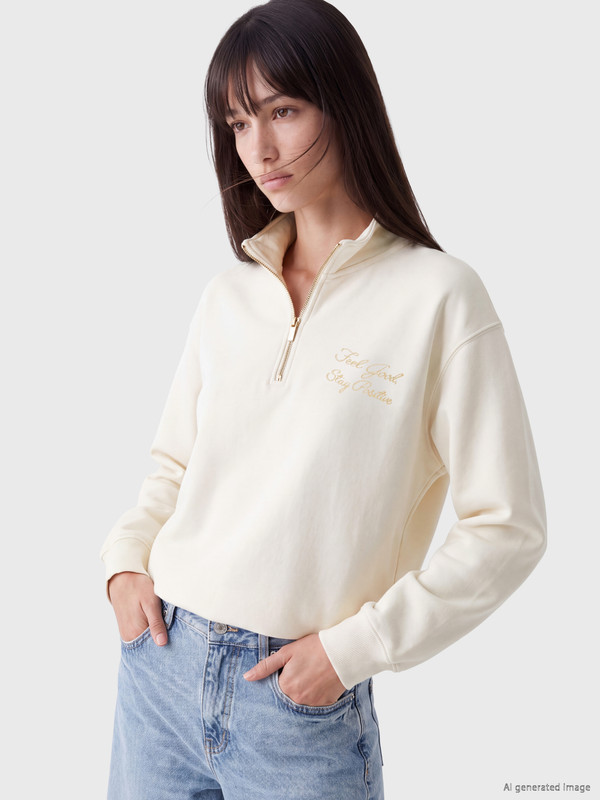 XSIDE Embroidered Oversize Women's Thick Sweatshirt