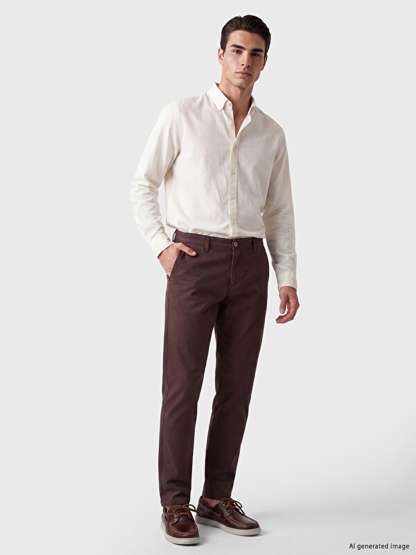 LCWAIKIKI Classic Pantaloni Chino Slim Fit Bărbați