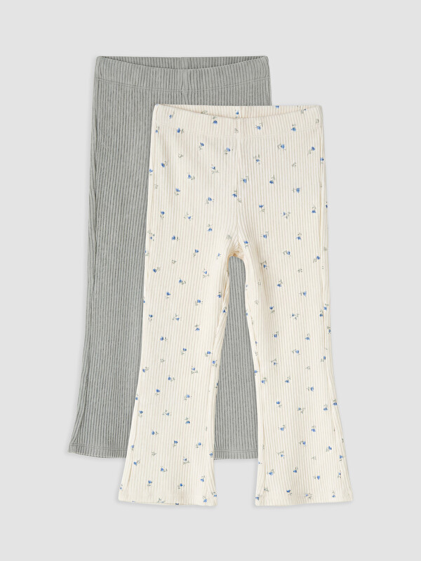 LCW Kids 2 Pack Colanți Evazați Din Tricot Pentru Fete