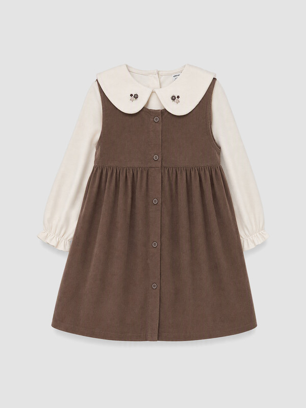 LCW baby Baby Girl Brown Dress