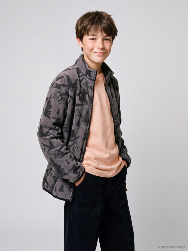 LCW Kids Mock Neck Boys' Polar Zippered Sweat