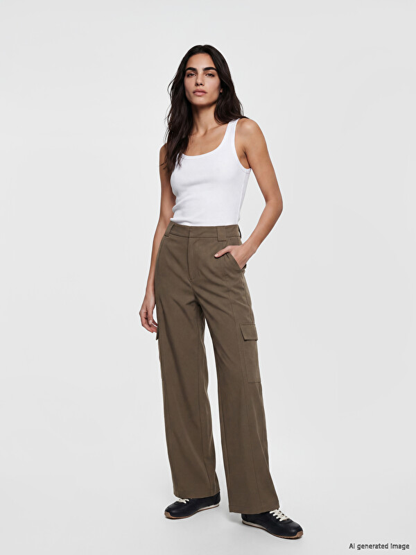 LCW Vision Wide Leg Women's Cargo Trousers