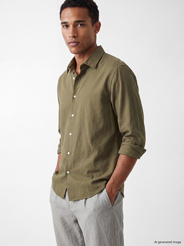 LCW Vision Regular Fit Armürlü Erkek Gömlek