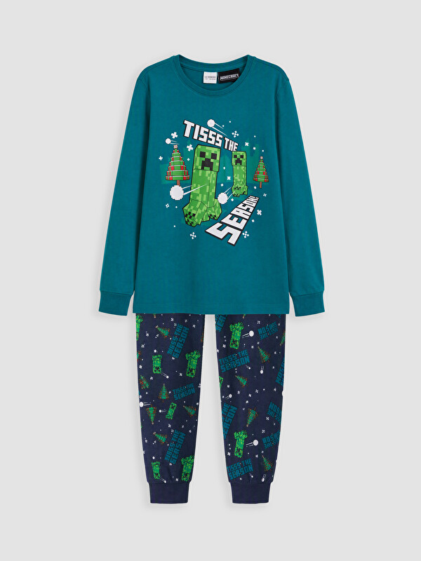 LCW Kids Minecraft Baskılı Erkek Çocuk Pijama Takım