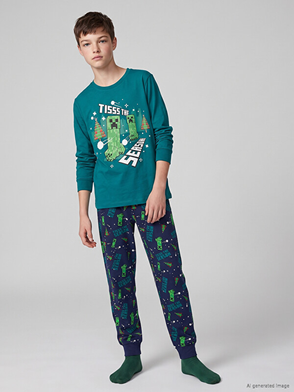 LCW Kids Minecraft Printed Boys' Pyjamas Set