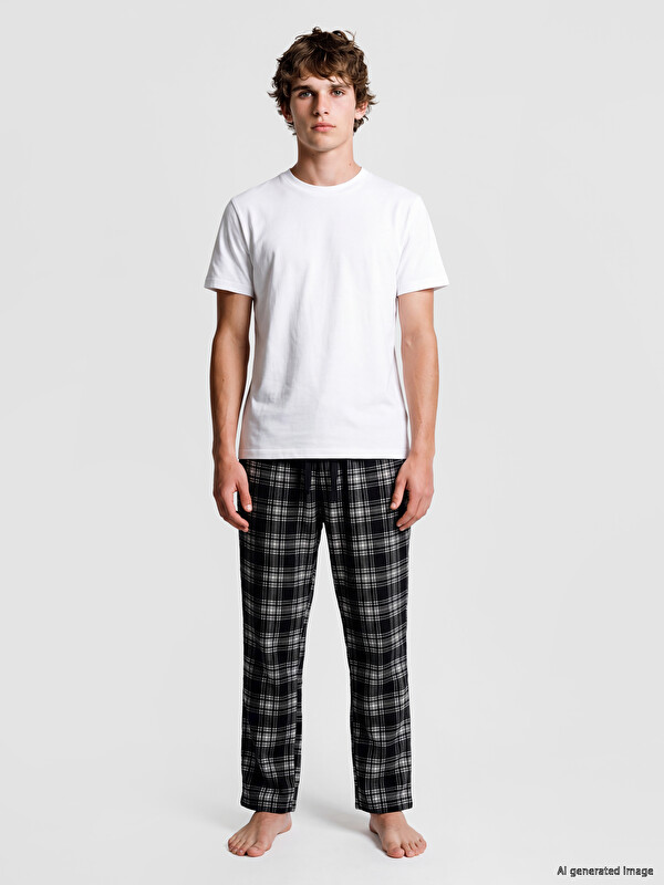 LC WAIKIKI Regular Fit Plaid Men's Pyjamas Bottoms
