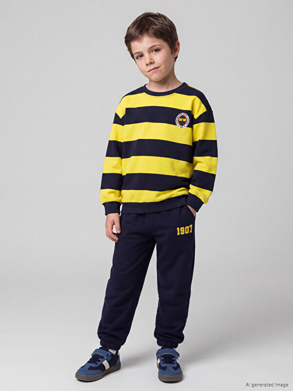 LCW Kids Fenerbahçe Çizgili Erkek Çocuk Takım