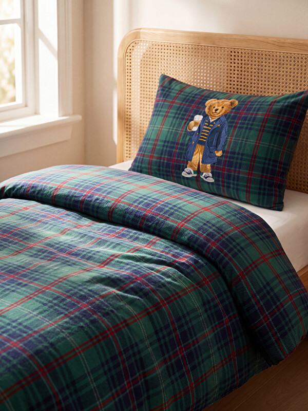 LCW HOME Ayı Teddy Baskılı Tek Kişilik Nevresim Seti
