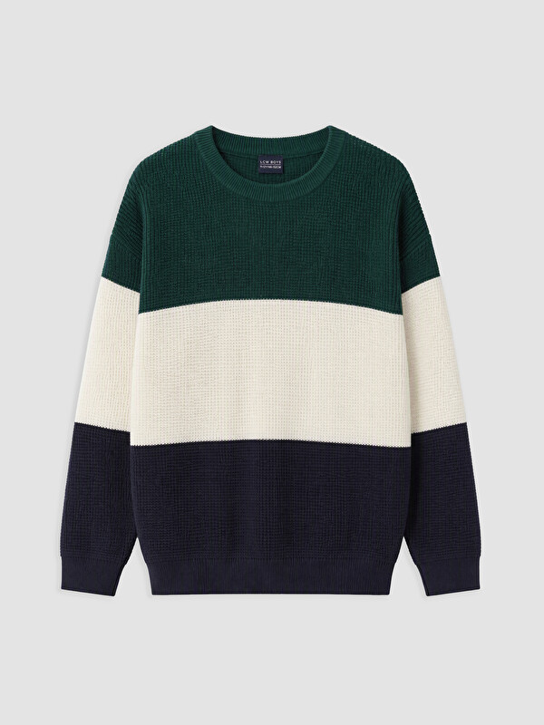 LCW Kids Color Blocked Boys' Knitwear Sweater