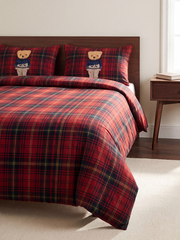 LCW HOME Bear Teddy Printed Double Person Duvet Cover Set