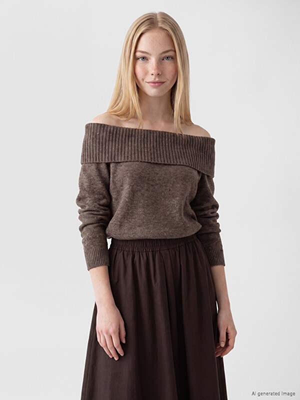 XSIDE Slash Neck Women's Knitwear Sweater