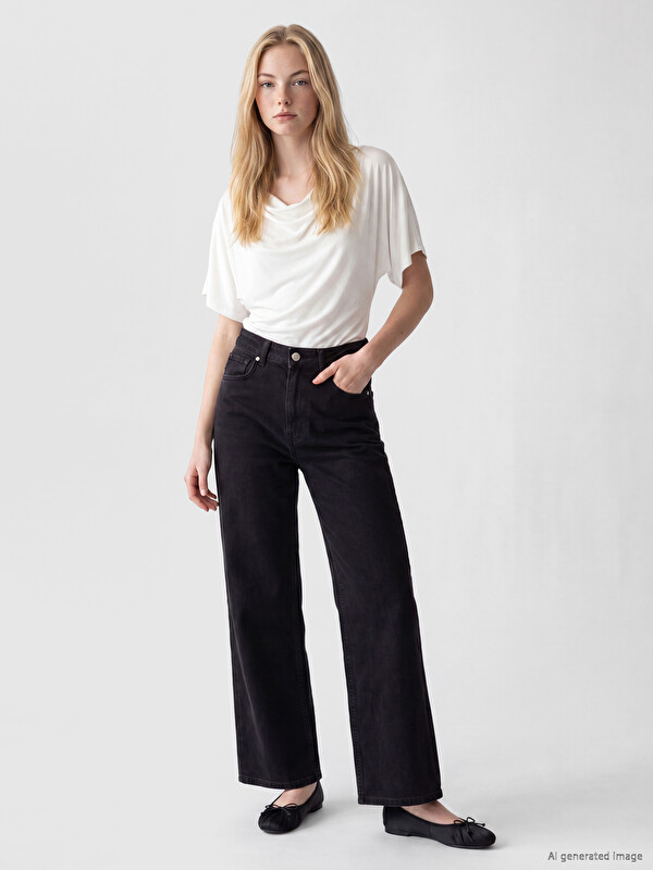 XSIDE Wideleg Kadın Jean Pantolon