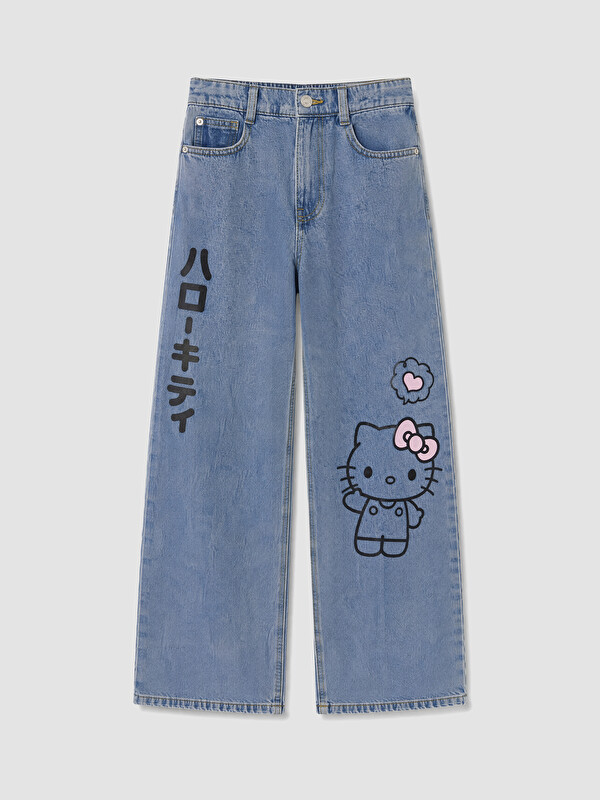 LCW Kids Balloon Fit Hello Kitty Printed Girls' Jean