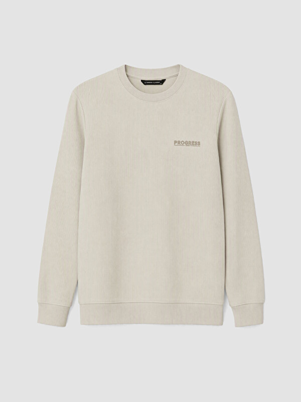 LCWAIKIKI Classic Crew Neck Printed Men's Sweatshirt
