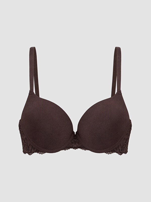 LCW DREAM Wired Padded Lace Detail T-Shirt Bra