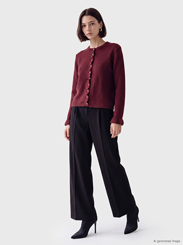 LCW Modest Pantaloni eleganți Negru Femeie
