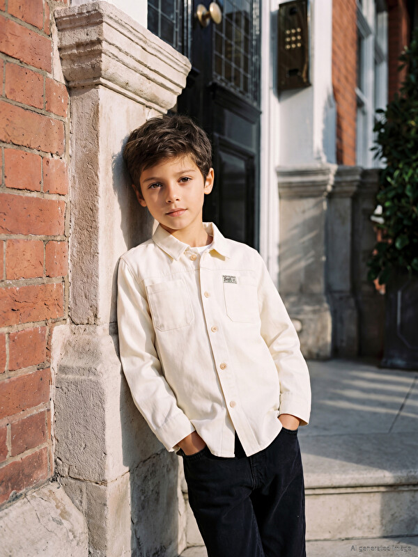 LCW Kids قميص جاباردين أولادي
