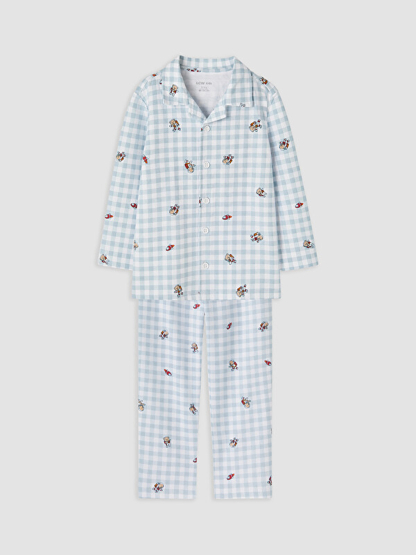 LCW Kids Gömlek Yaka Erkek Çocuk Pijama Takım