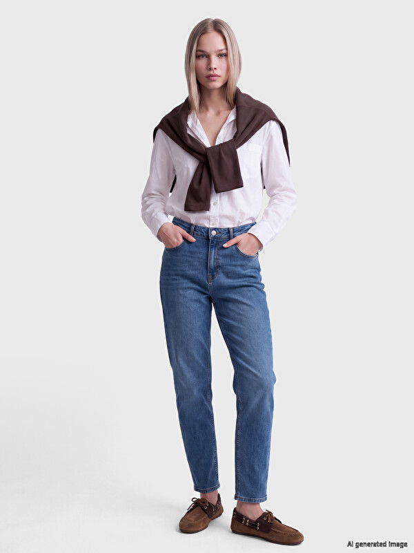 LCW Jeans Mom Fit Kadın Jean Pantolon