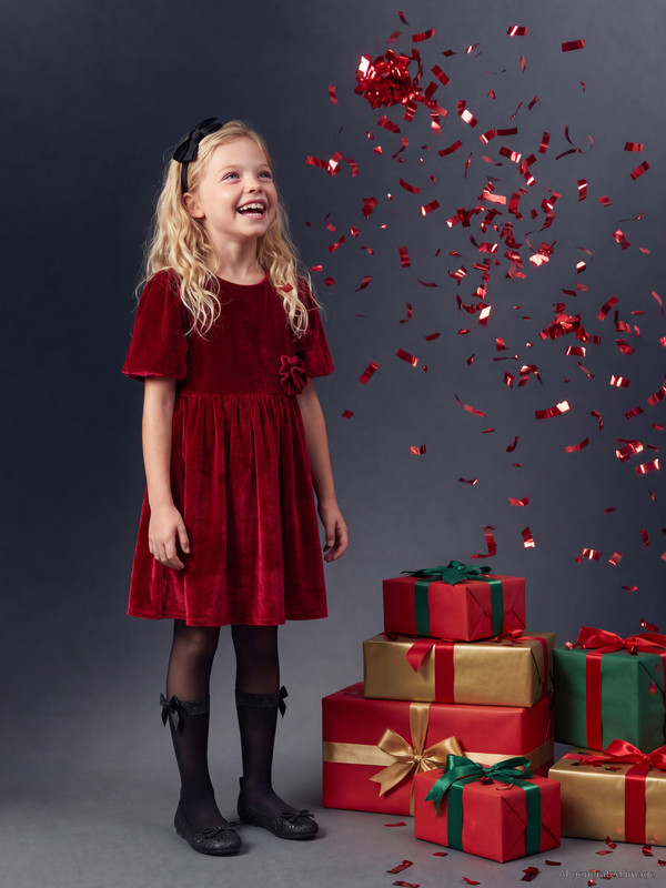 LCW Kids Velvet Girls' Dress