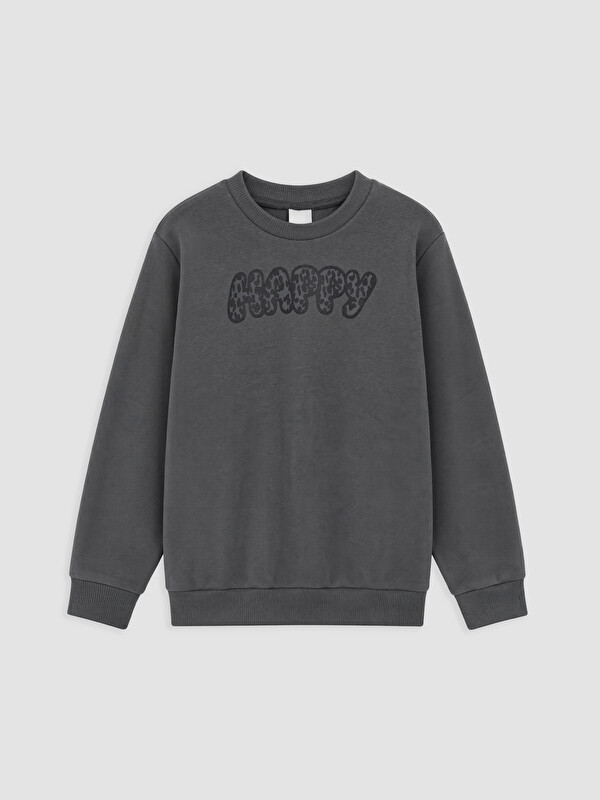 LC WAIKIKI Baskılı Kız Çocuk Kalın Sweatshirt