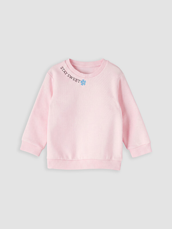 LC WAIKIKI Baskılı Kız Çocuk Kalın Sweatshirt