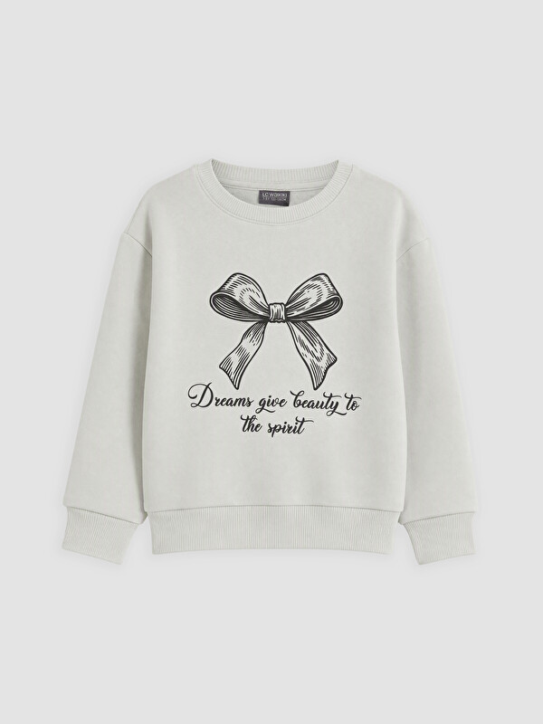 LC WAIKIKI Baskılı Kız Çocuk Kalın Sweatshirt