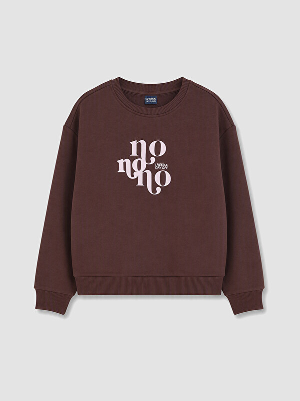 LC WAIKIKI Baskılı Kız Çocuk Kalın Sweatshirt
