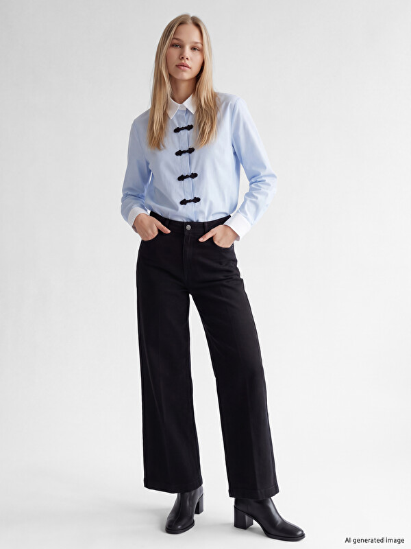 LCW Jeans Pocketed Wideleg Jean