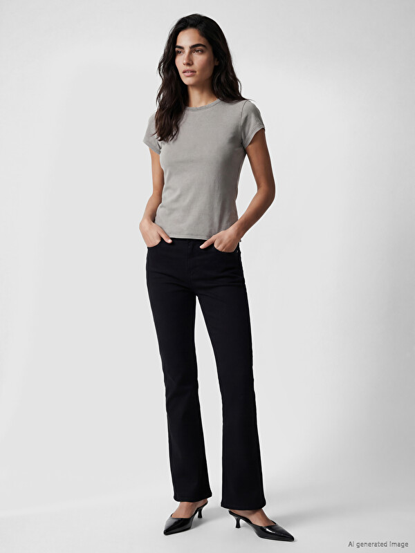 LCW Jeans Yüksek Bel Flare Kadın Jean Pantolon