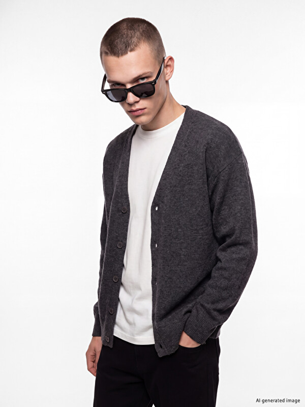 XSIDE V Neck Men's Knitwear Cardigan