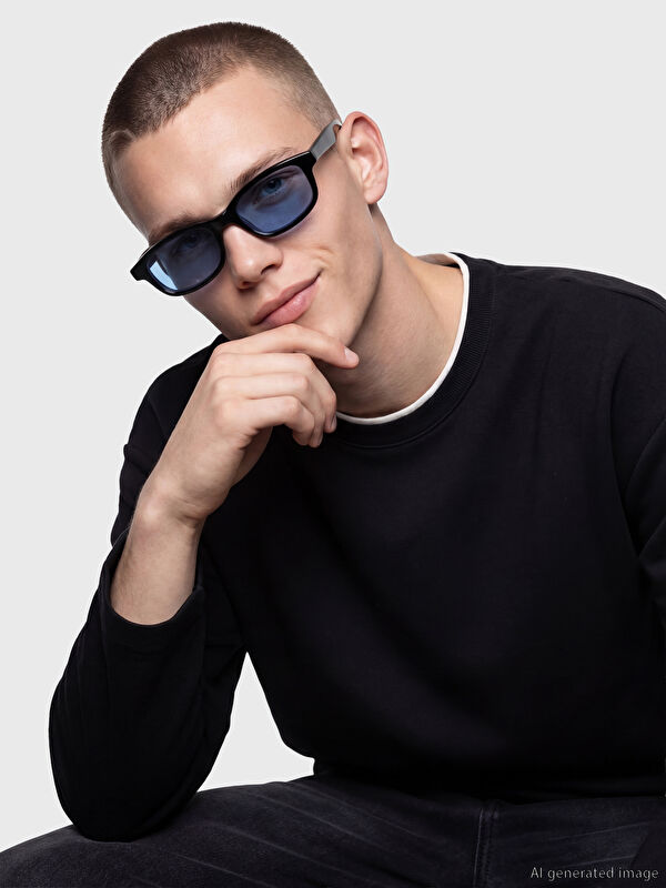 XSIDE Bisiklet Yaka Uzun Kollu Erkek Sweatshir