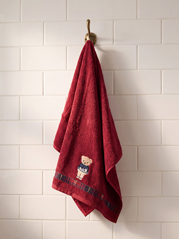 LCW HOME Ayı Teddy Nakışlı Yüz Havlusu 50X80