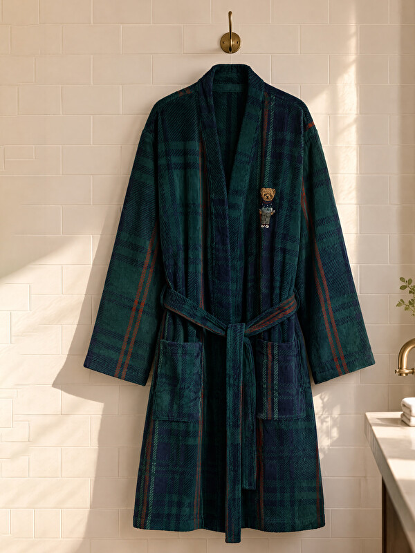 LCW HOME Bear Teddy Embroidered Women's Bathrobe