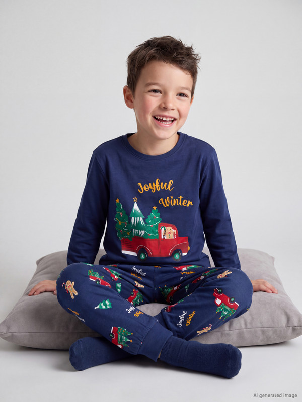 LCW Kids Boy Navy Pyjama Set