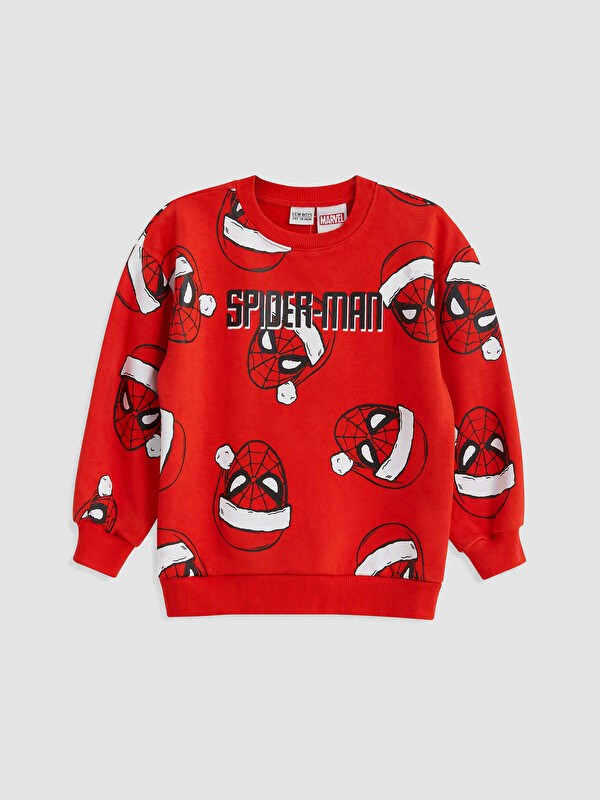 LCW Kids Spider-Man Printed Boys' Thick Sweatshirt